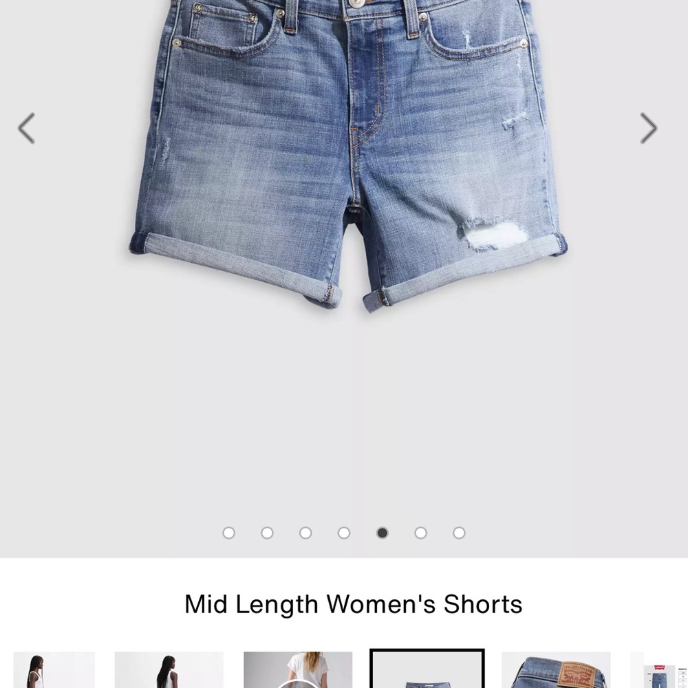 Levi's Light Blue Jean Shorts